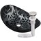 Novatto TARTARUGA Oval Glass Vessel Bathroom Sink Set, Brushed Nickel NOHP-G012-8031BN - alternate 1